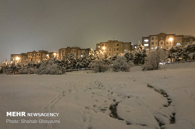 First winter snow blankets Tehran