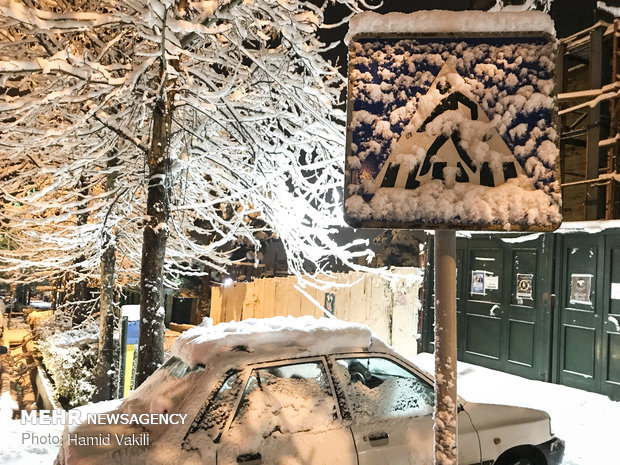 First winter snow blankets Tehran