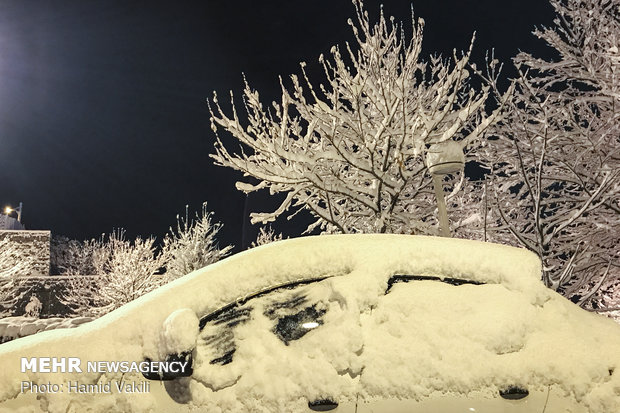 First winter snow blankets Tehran