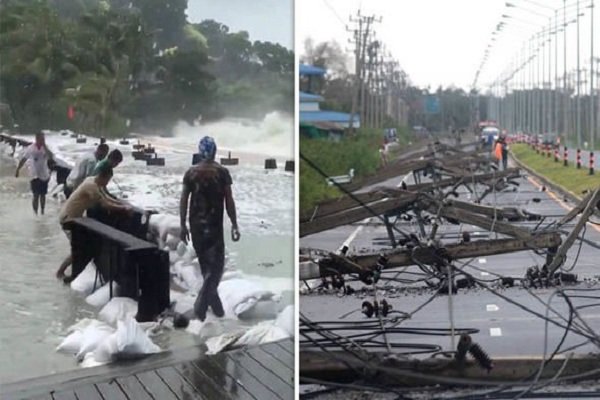 تھائی لینڈ میں طوفان کے باعث نظام زندگی بری طرح متاثر