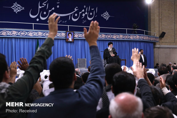 Leader's meeting with Qom people