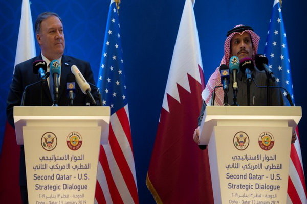 وزیران خارجه آمریکا و قطر دیدار کردند
