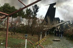 تحطم طائرة من طراز "بوينغ 707"  في مدينة كرج غرب طهران