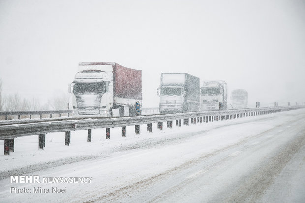 Plowing snow from roads of East Azerbaijan province