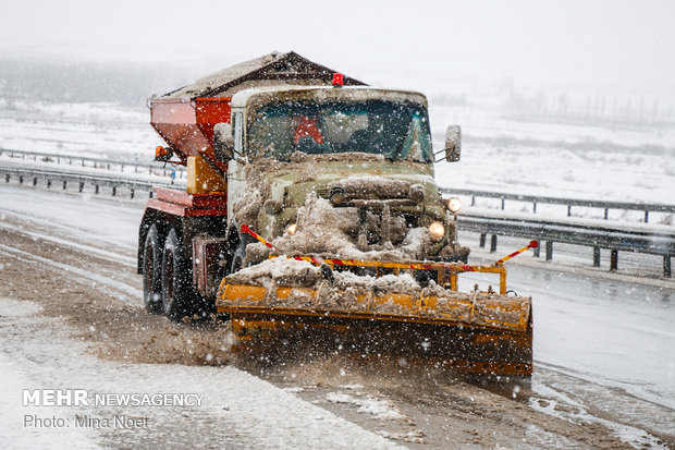 Plowing snow from roads of East Azerbaijan province