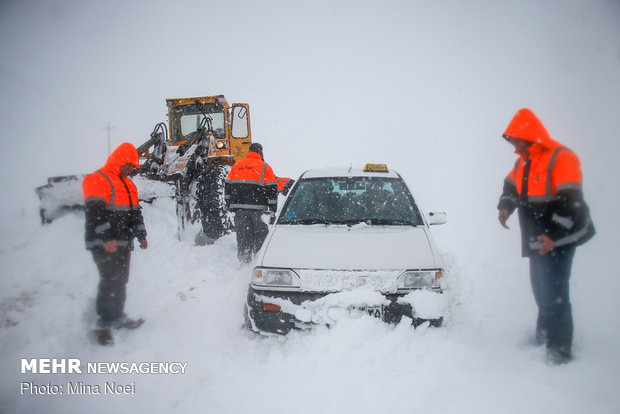 Plowing snow from roads of East Azerbaijan province