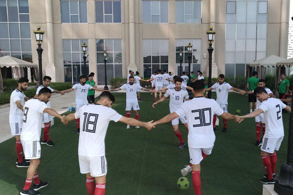 تمرین سبک تیم ملی فوتبال در روز بازی با عراق