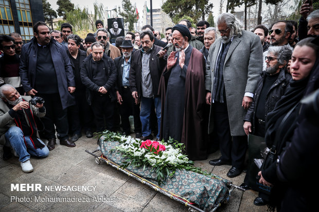 Funeral ceremony of actor Hossein Moheb Ahari