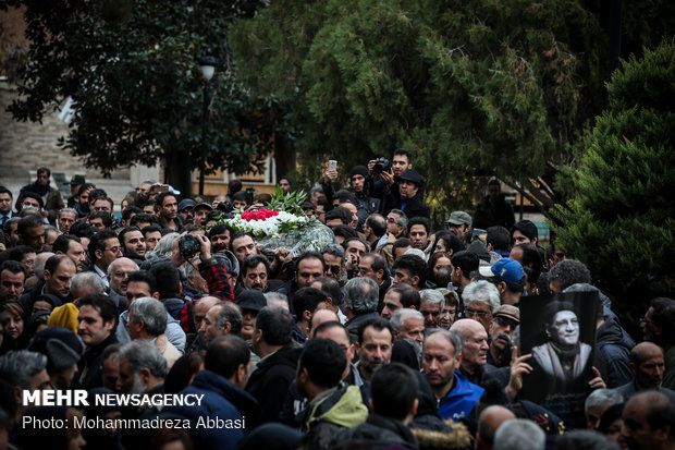 Funeral ceremony of actor Hossein Moheb Ahari