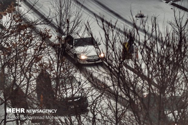 Heavy hail, snow hit Tehran