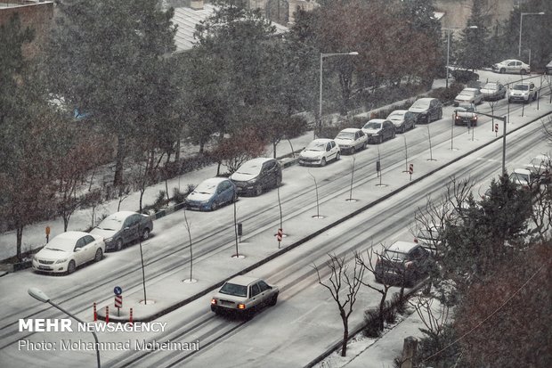 Heavy hail, snow hit Tehran