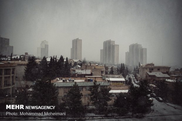 Heavy hail, snow hit Tehran