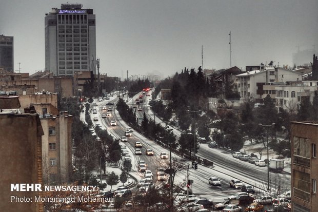 Heavy hail, snow hit Tehran