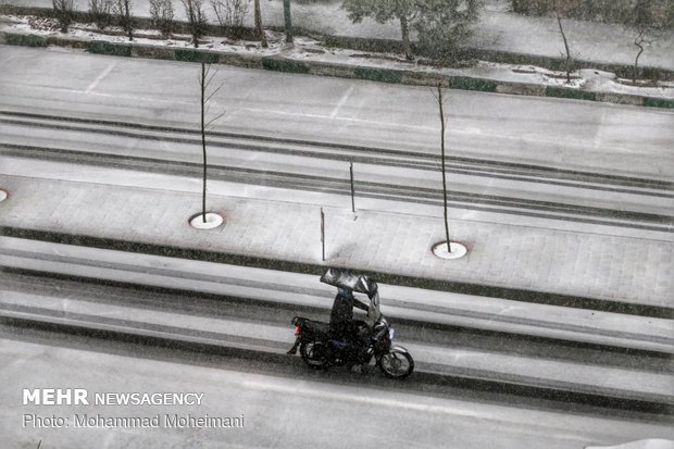 Heavy hail, snow hit Tehran