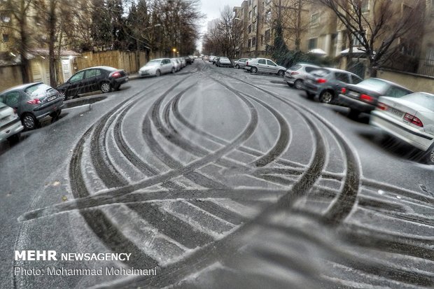 Heavy hail, snow hit Tehran