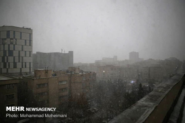 Heavy hail, snow hit Tehran