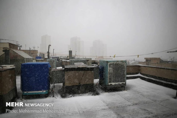 Heavy hail, snow hit Tehran