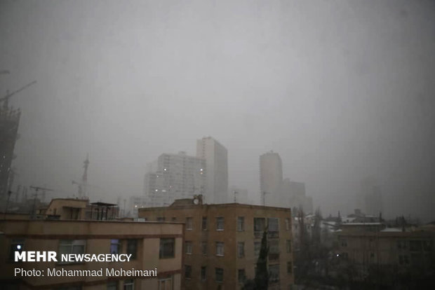 Heavy hail, snow hit Tehran