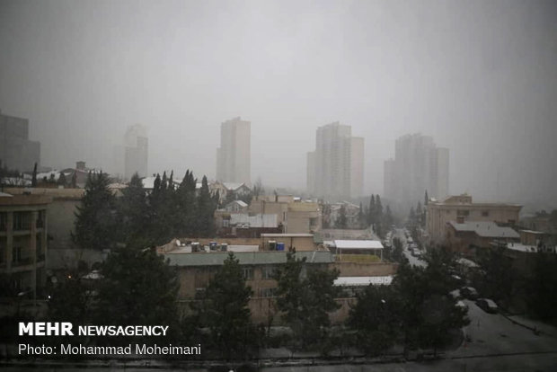 Heavy hail, snow hit Tehran