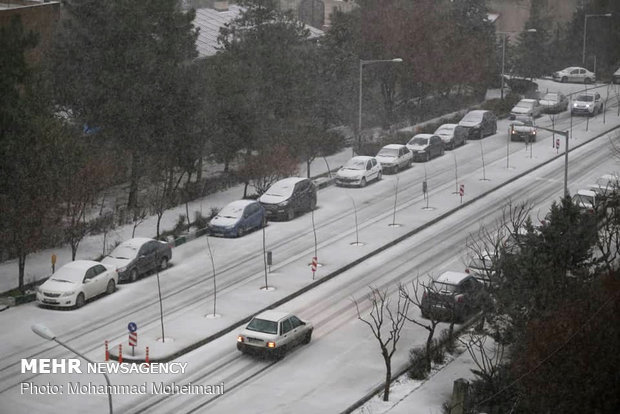 Heavy hail, snow hit Tehran