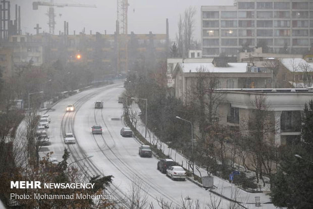 Heavy hail, snow hit Tehran