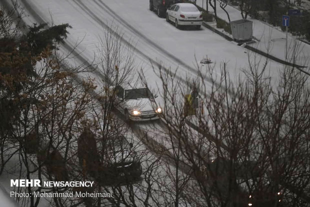 Heavy hail, snow hit Tehran