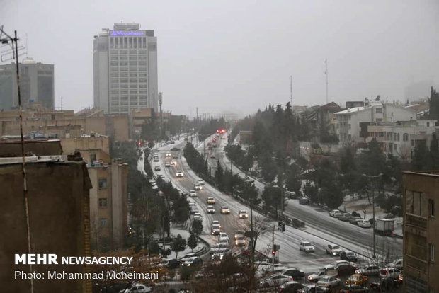 Heavy hail, snow hit Tehran