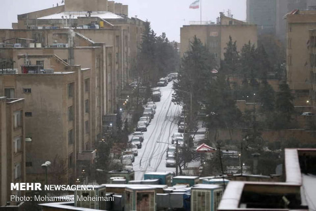 Heavy hail, snow hit Tehran