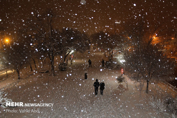 يوم مثلج في تبريز