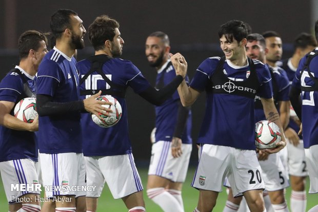 Team Melli training session in Abu Dhabi 