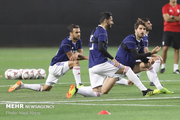 Team Melli training session in Abu Dhabi 