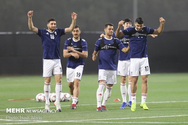 Team Melli training session in Abu Dhabi 