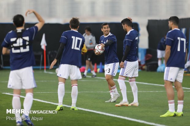 Team Melli training session in Abu Dhabi 