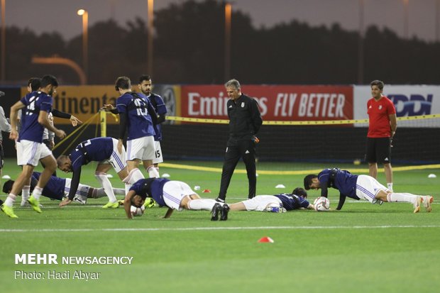 Team Melli training session in Abu Dhabi 