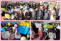 راهپیمایی هوای پاک کودکان قیامدشت برگزار شد