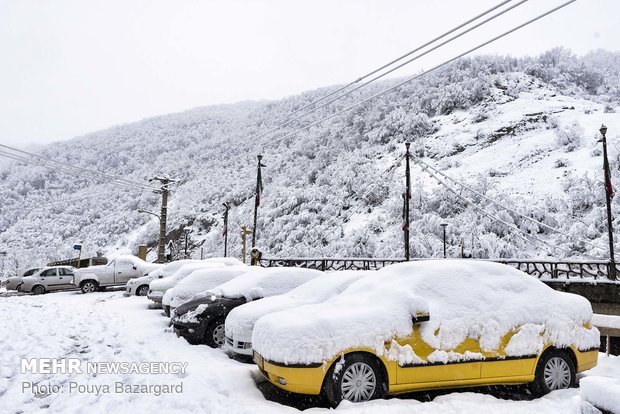 سفید پوش شدن روستای تاریخی ماسوله