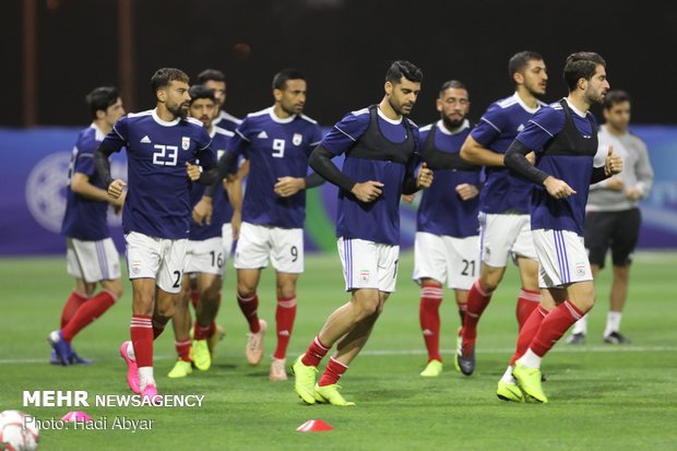 Team Melli's last training session before taking on Oman