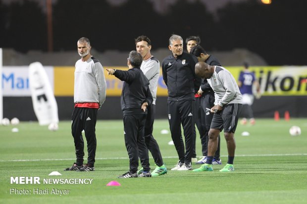 Team Melli's last training session before taking on Oman