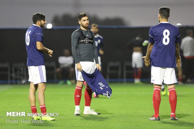 Team Melli's last training session before taking on Oman