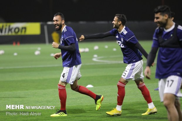 Team Melli's last training session before taking on Oman