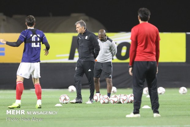 Team Melli's last training session before taking on Oman