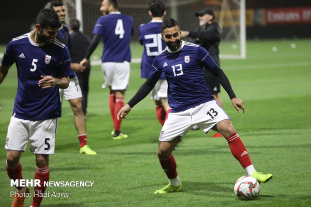 Team Melli's last training session before taking on Oman