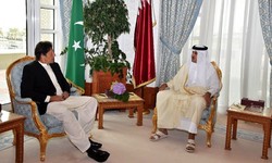 پاکستانی وزیراعظم کی امیر قطر سے ملاقات