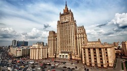 the file photo shows a view of the Russian Foreign Ministry building in Moscow.