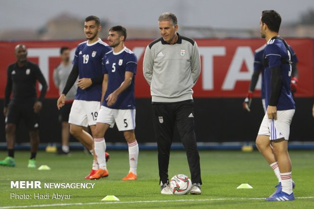 Team Melli’s last training session before taking on China