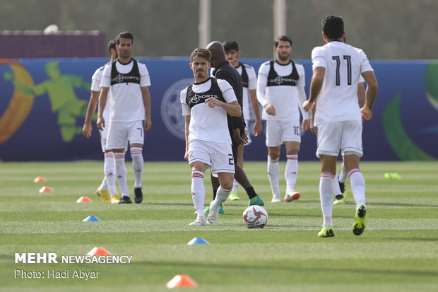 Team Melli's training session in Abu Dhabi