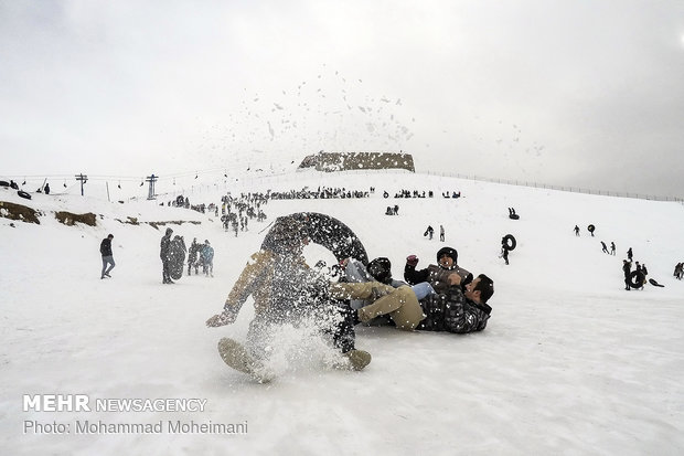 Snow tubing in Abali ski resort 