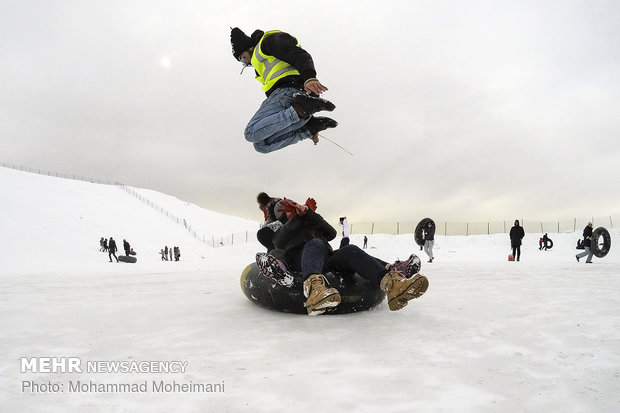 Snow tubing in Abali ski resort 