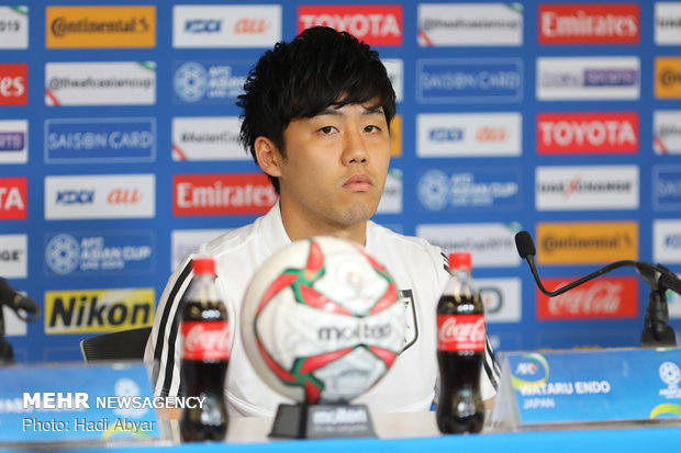 نشست خبری تیم ملی فوتبال ژاپن پیش از دیدار با ایران