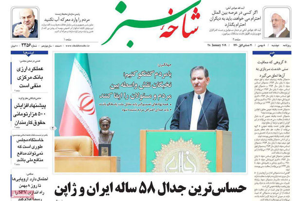 روزنامه‌های 8 بهمن قم